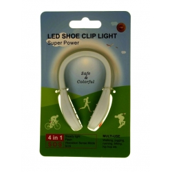 Shoe Clip Light white świecąca opaska sportowa
