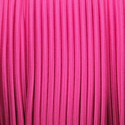 Kolorowy kabel w oplocie 2x0,75 różowy