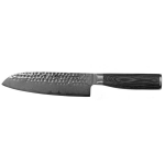 Nóż ze stali damasceńkiej Santoku 300mm VG10 Pakka Wood