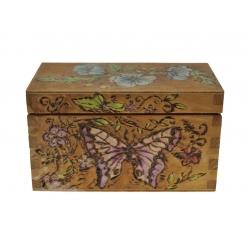 Pudełko ozdobne drewniane ręcznie zdobione LATO