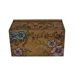 Pudełko ozdobne drewniane ręcznie zdobione LATO