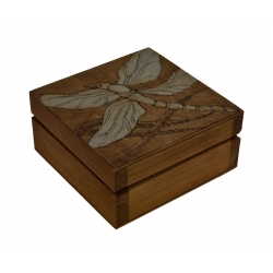 Pudełko ozdobne drewniane ręcznie zdobione WAŻKA